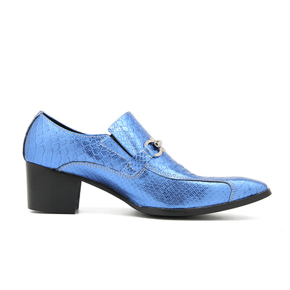 Mens Plain Toe Genuine Leather Horsebit Pump Loafers