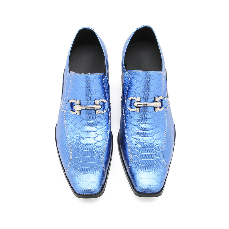 Mens Plain Toe Genuine Leather Horsebit Pump Loafers