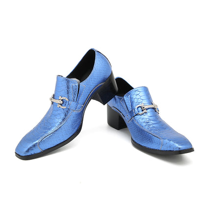 Mens Plain Toe Genuine Leather Horsebit Pump Loafers