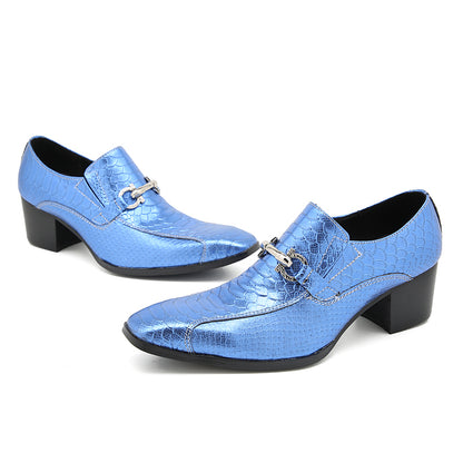 Mens Plain Toe Genuine Leather Horsebit Pump Loafers