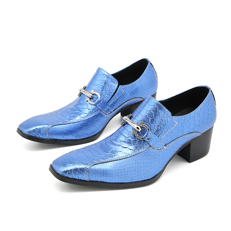 Mens Plain Toe Genuine Leather Horsebit Pump Loafers