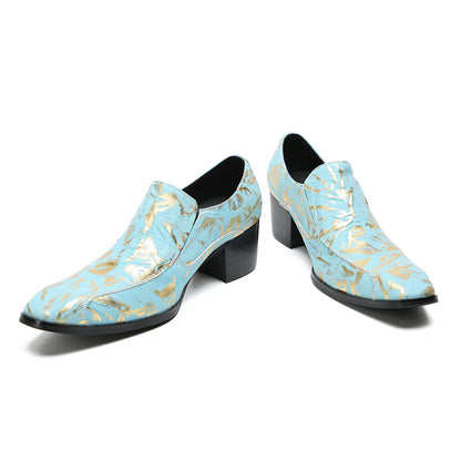 Mens Plain Toe Genuine Leather Horsebit Pump Loafers