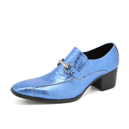 Mens Plain Toe Genuine Leather Horsebit Pump Loafers