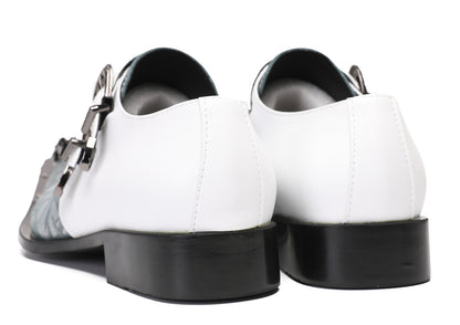 Mens Metal-Tip Toe Buckle Prom Slip On Western Loafers
