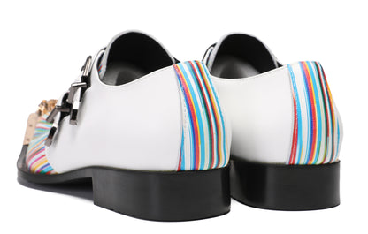 Mens Party Dress Casual Metal-Tip Toe Double Buckle Western Loafers