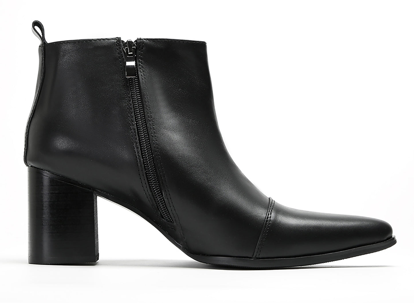 Mens Party Black Dress Skull Halloween Ankle Boots