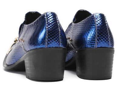 Mens Metal-Tip Toe Red Diamond Western Loafers