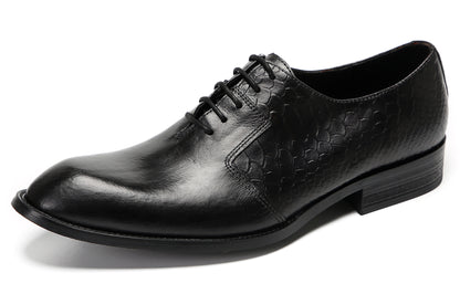 Mens Dress Prom Crocodile Printed Tuxedo Oxfords