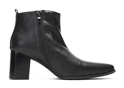 Mens Genunie Leather Beaded Buckle Heel Ankle Boots