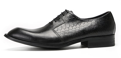 Mens Dress Prom Crocodile Printed Tuxedo Oxfords