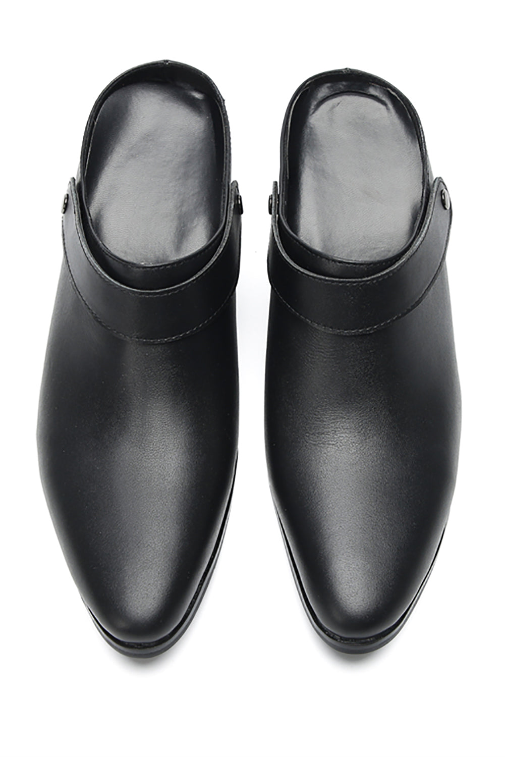 Mens Genunie Leather Mules Slip On Casual Slippers Heel Sandals Clogs Loafers