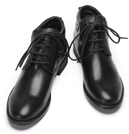 Mens Genuine Leather Dress Casual Ankle Oxfords Boots