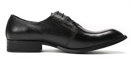 Mens Dress Prom Crocodile Printed Tuxedo Oxfords