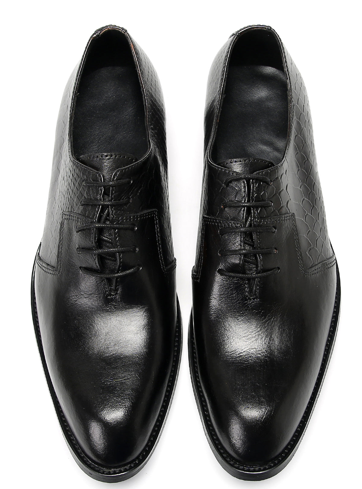 Mens Dress Prom Crocodile Printed Tuxedo Oxfords