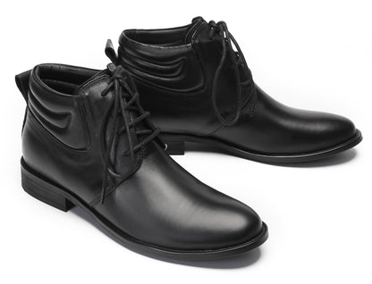 Mens Genuine Leather Dress Casual Ankle Oxfords Boots
