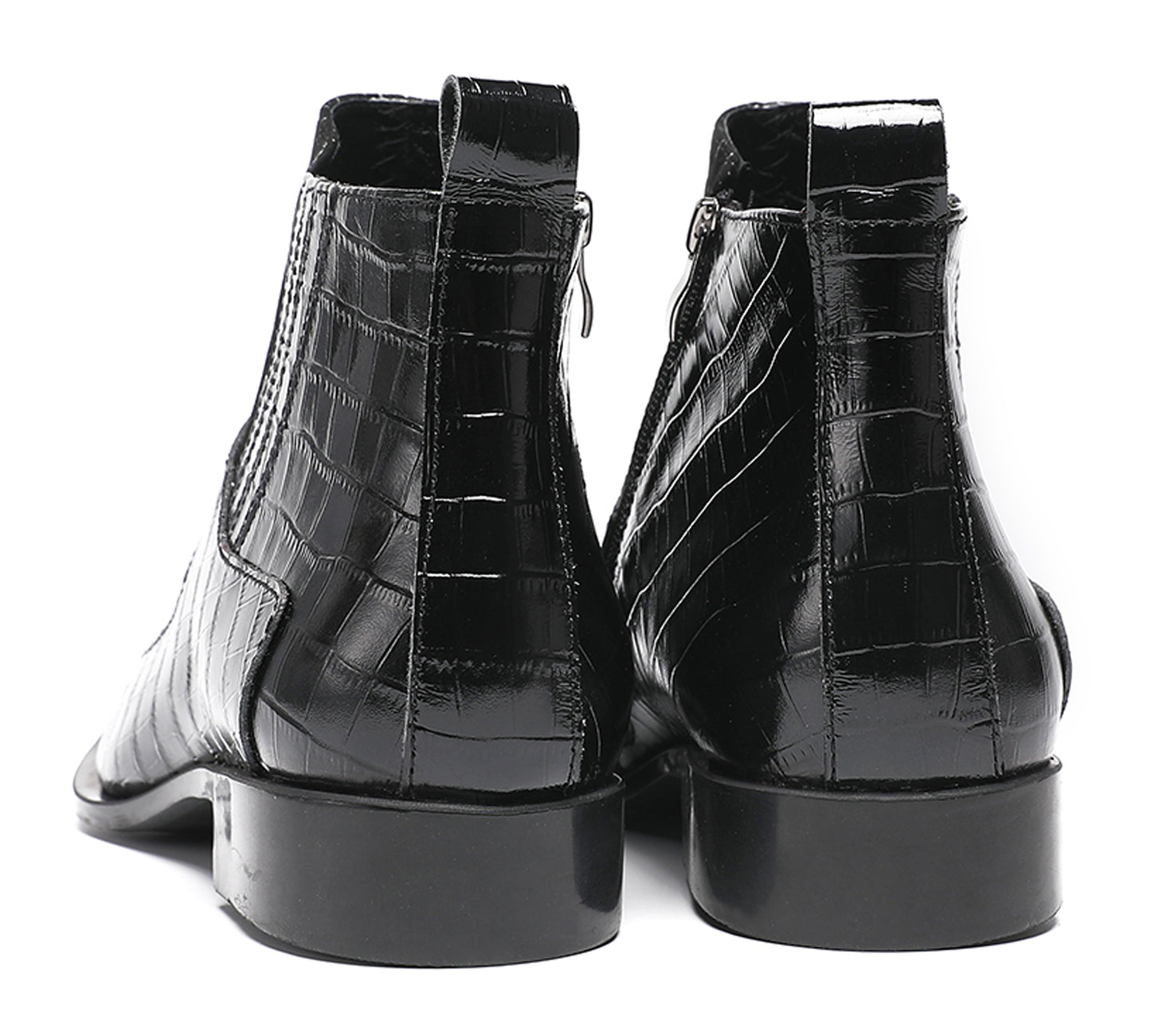 Mens Top-Grain Leather Party Dress Ankle Cowboy Western Boots