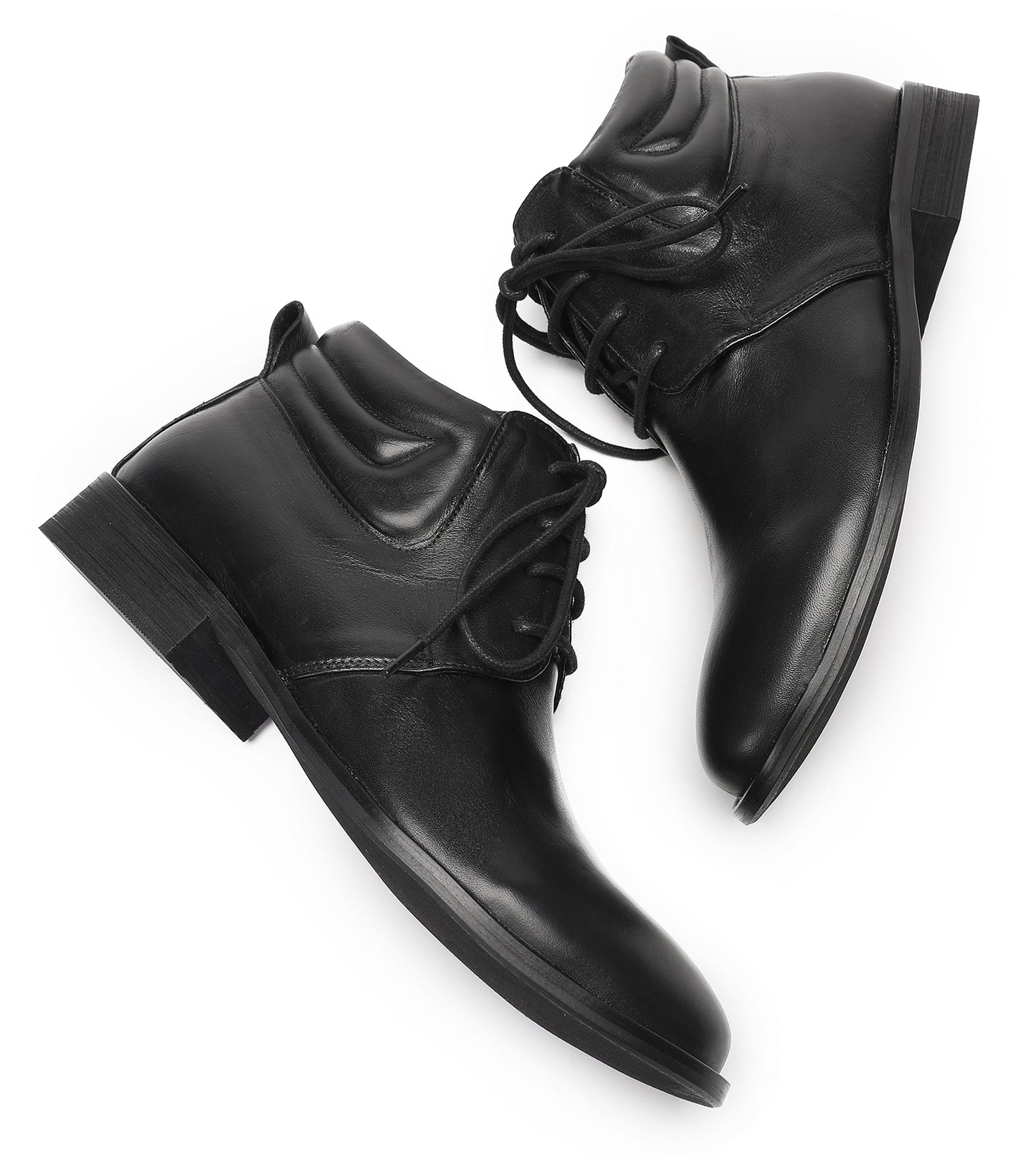 Mens Genuine Leather Dress Casual Ankle Oxfords Boots