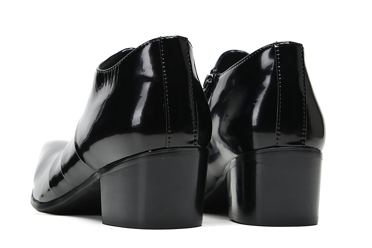 Mens Silp On Casual Dress Party Leather Pointed Toe Heel Pumps Loafers