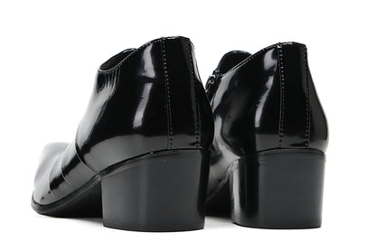 Mens Silp On Casual Dress Party Leather Pointed Toe Heel Pumps Loafers