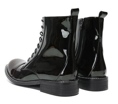 Mens Patent Leather Casual Dress Western Oxfords Boots