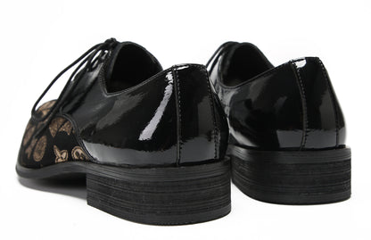 Mens Black Dress Two Tone Leather Fashion Tuxedo Wingtip Oxfords