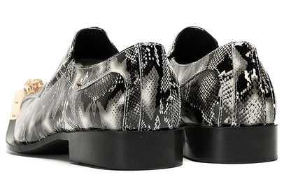 Mens Party Dress Slip On Casual Metal Pointed Toe Western Loafers
