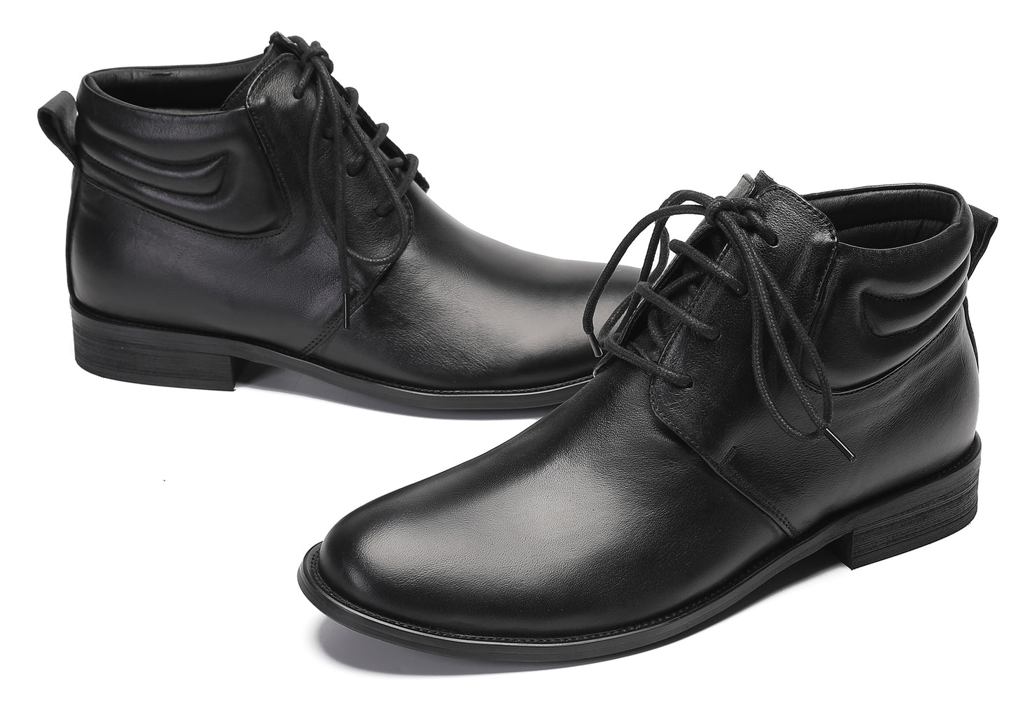 Mens Genuine Leather Dress Casual Ankle Oxfords Boots
