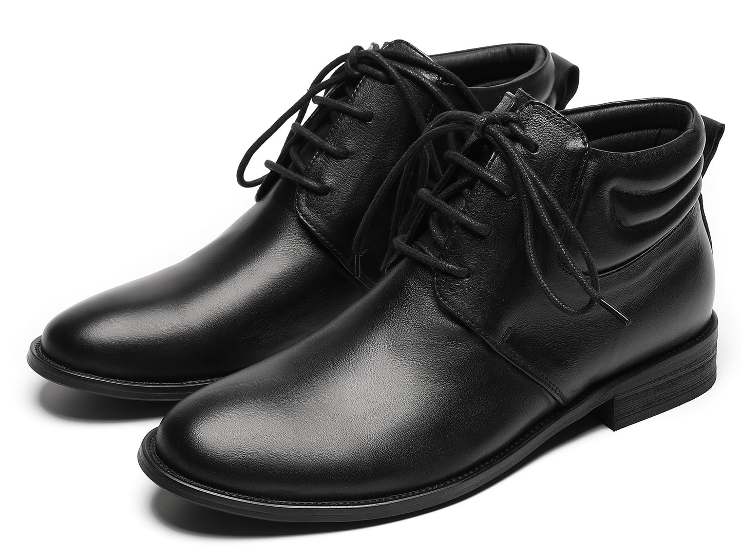 Mens Genuine Leather Dress Casual Ankle Oxfords Boots