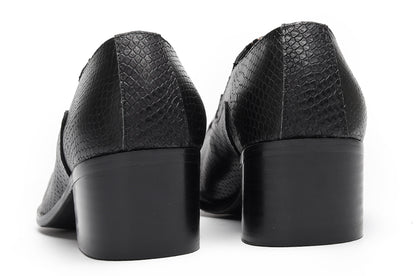 Mens Metal Tip Toe Chain Buckle Exotic Crocodile Pattern Western Loafers