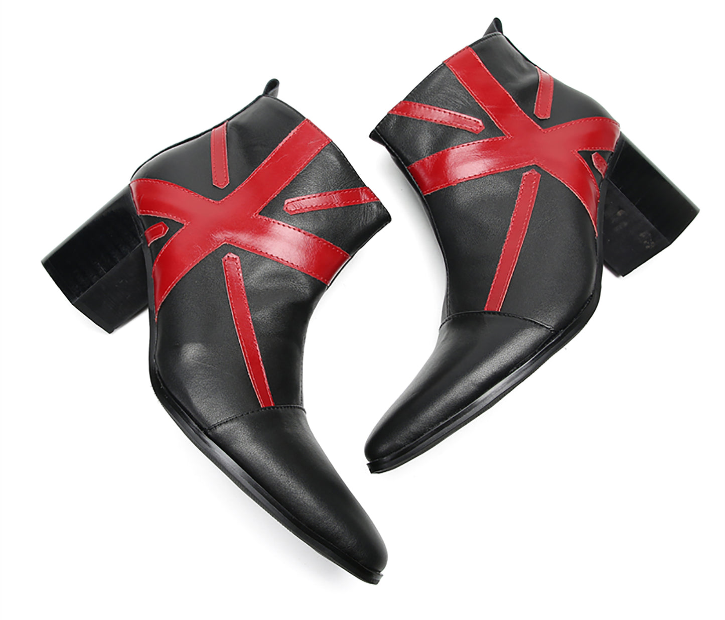 Mens Genunie Leather Casual Dress Party Zipper Heel Ankle Boots