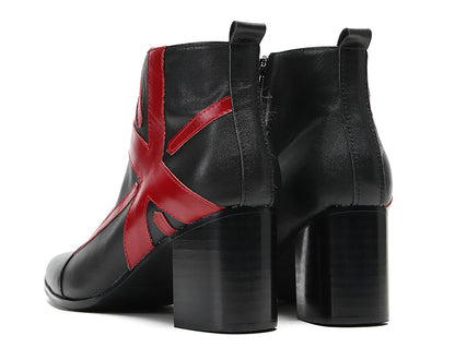 Mens Genunie Leather Casual Dress Party Zipper Heel Ankle Boots
