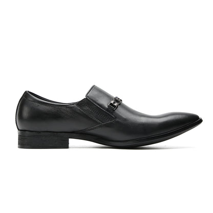 Mens Pointed Toe Genuine Leather Penny Horsebit Loafers