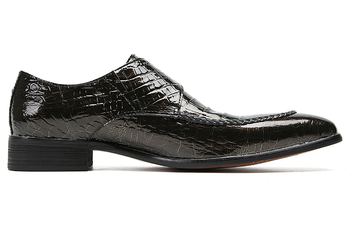 Mens Wingtip Buttons Genuine Leather Breathable Comfort Western Loafers