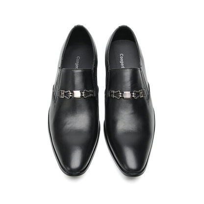 Mens Pointed Toe Genuine Leather Penny Horsebit Loafers