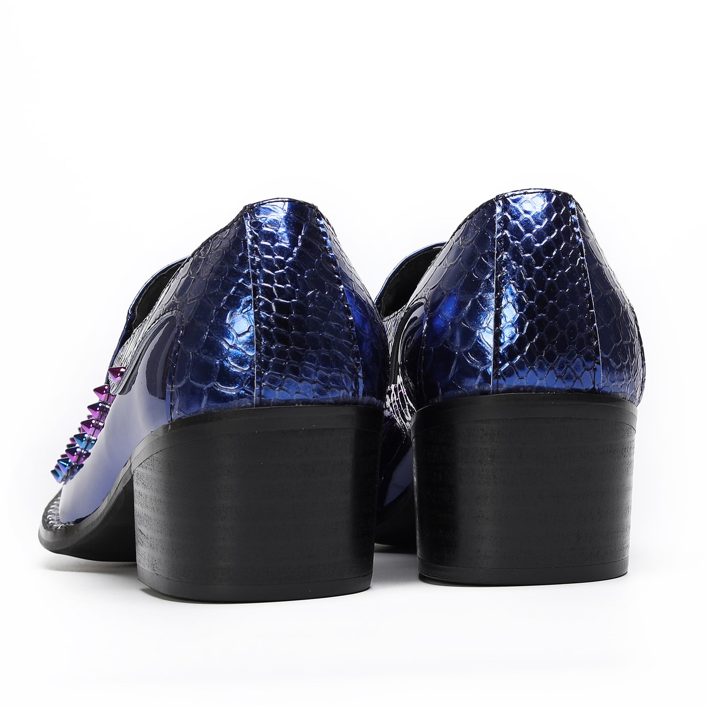 Men¡¯s Top-Grain Leather Metal Toe Slip On Western Loafers