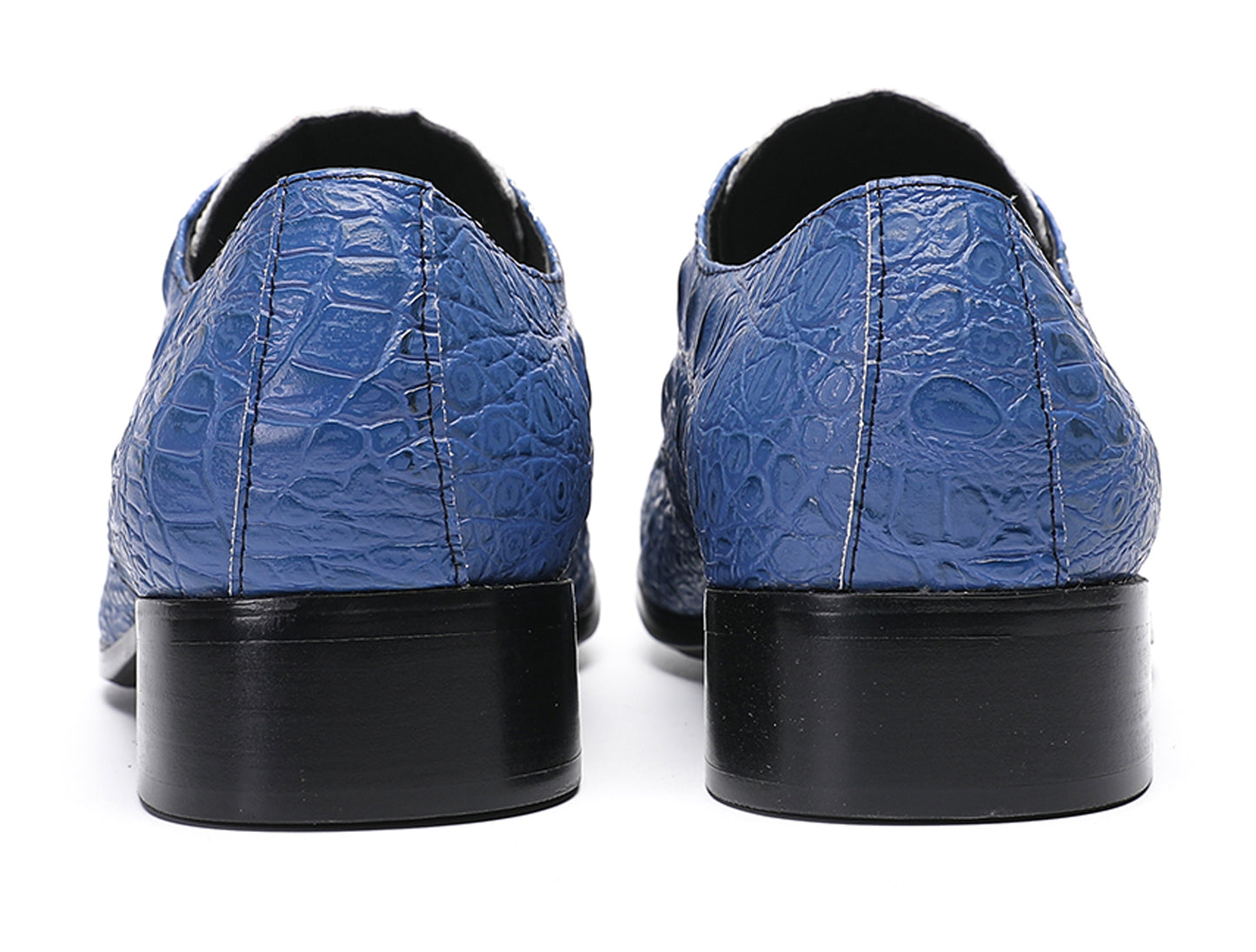 Mens Exotic Crocodile Pattern Dress Casual Oxfords
