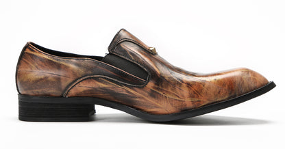 Mens Slip On Shoes Leather Casual Dress Loafers