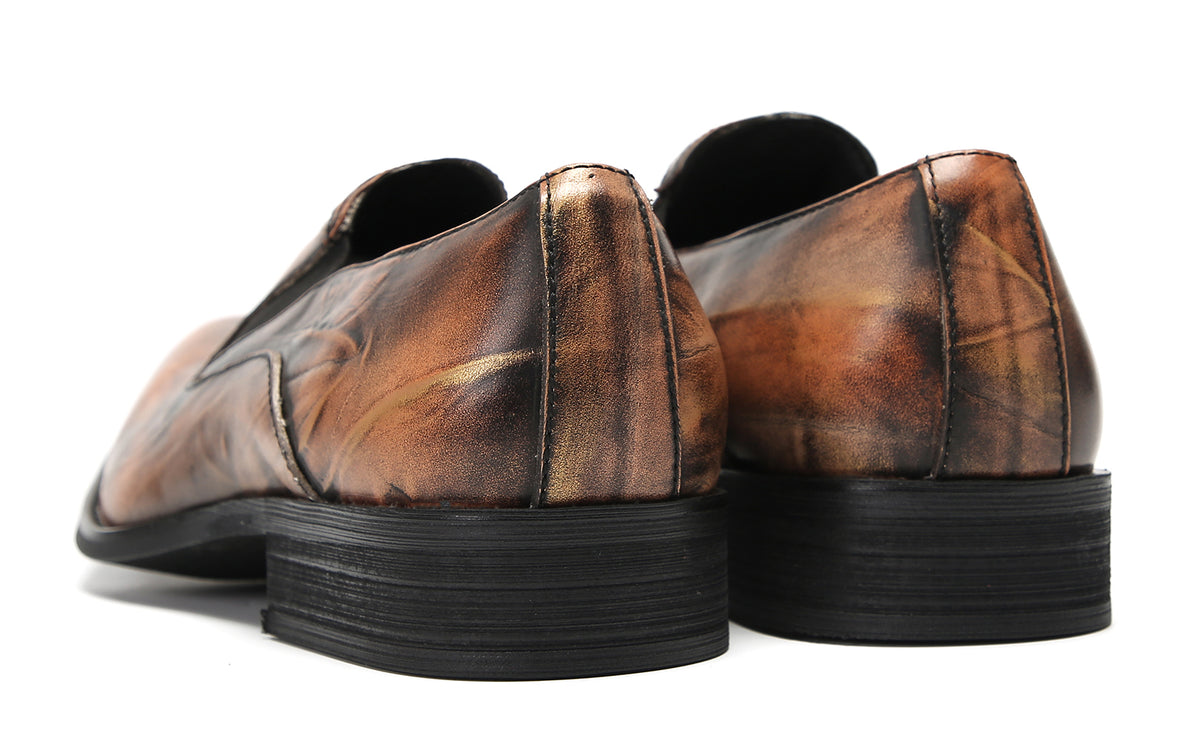 Mens Slip On Shoes Leather Casual Dress Loafers
