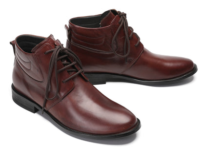 Mens Genuine Leather Dress Casual Ankle Oxfords Boots