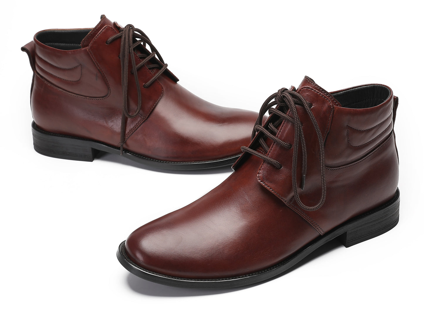 Mens Genuine Leather Dress Casual Ankle Oxfords Boots