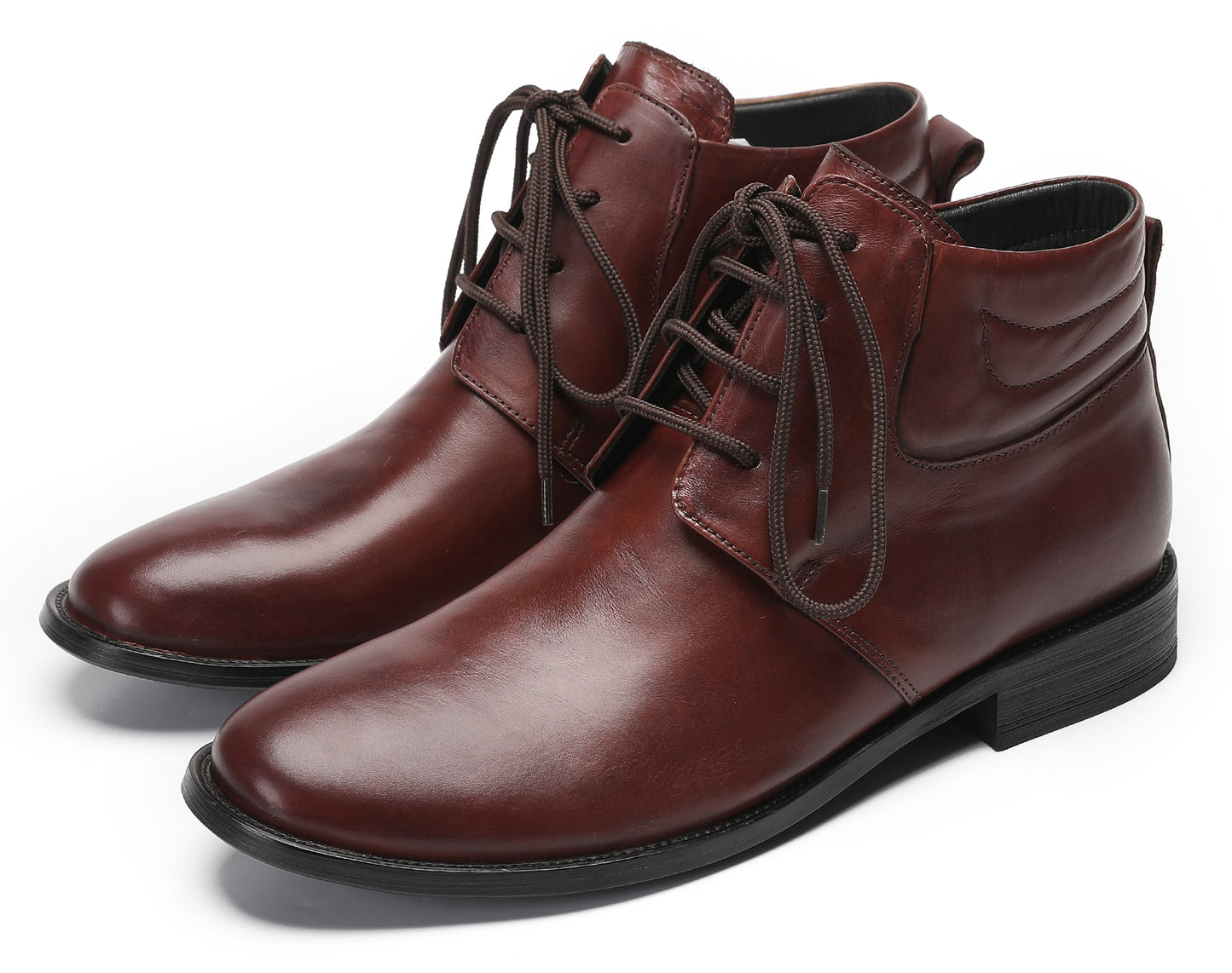 Mens Genuine Leather Dress Casual Ankle Oxfords Boots