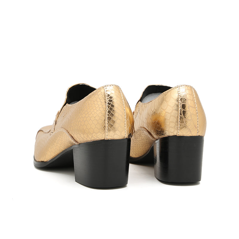 Mens Plain Toe Genuine Leather Horsebit Pump Loafers