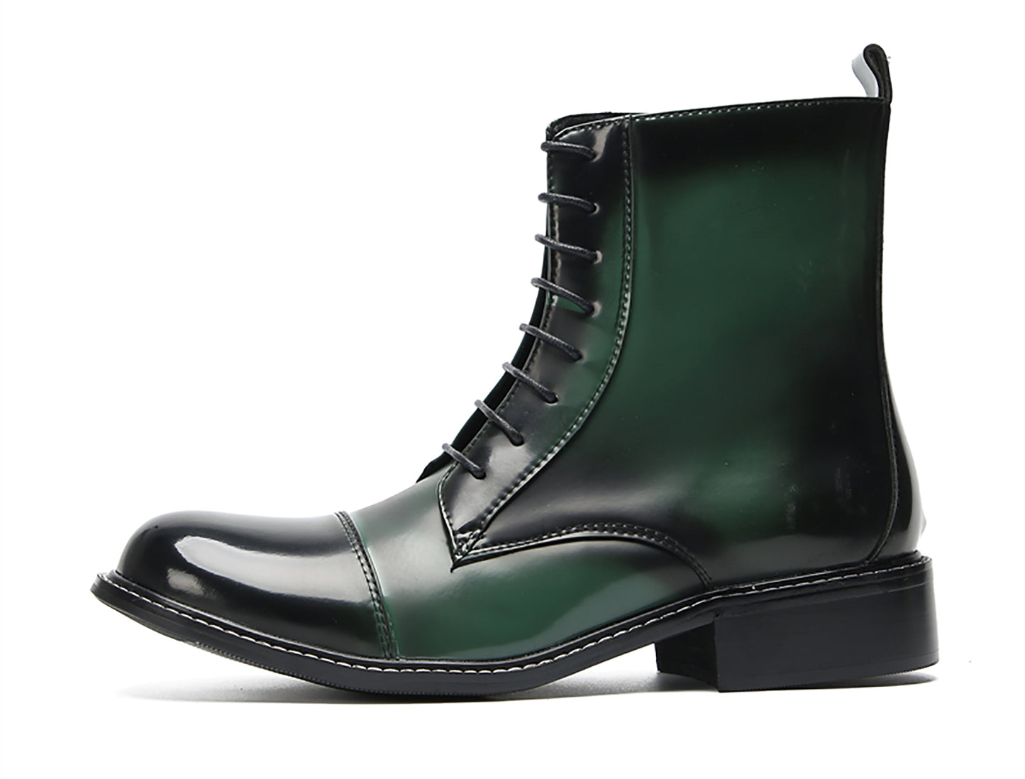 Mens Patent Leather Casual Dress Western Oxfords Boots