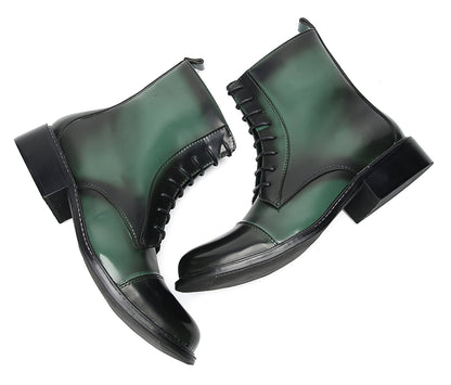 Mens Patent Leather Casual Dress Western Oxfords Boots