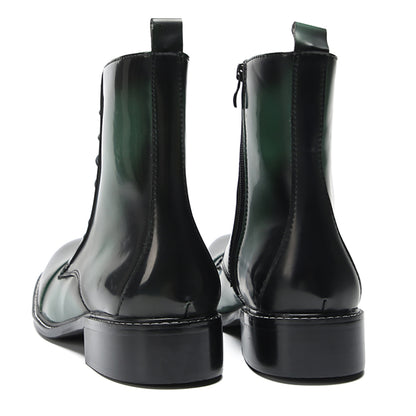 Mens Patent Leather Casual Dress Western Oxfords Boots