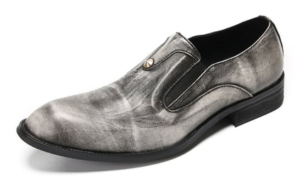 Mens Slip On Shoes Leather Casual Dress Loafers