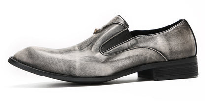 Mens Slip On Shoes Leather Casual Dress Loafers