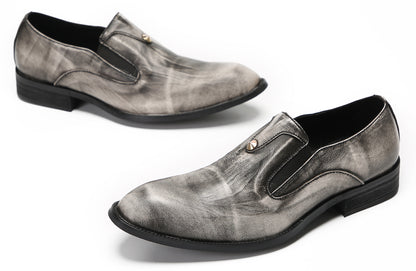 Mens Slip On Shoes Leather Casual Dress Loafers