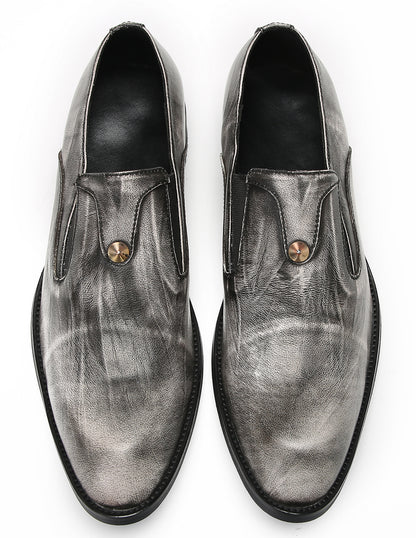 Mens Slip On Shoes Leather Casual Dress Loafers