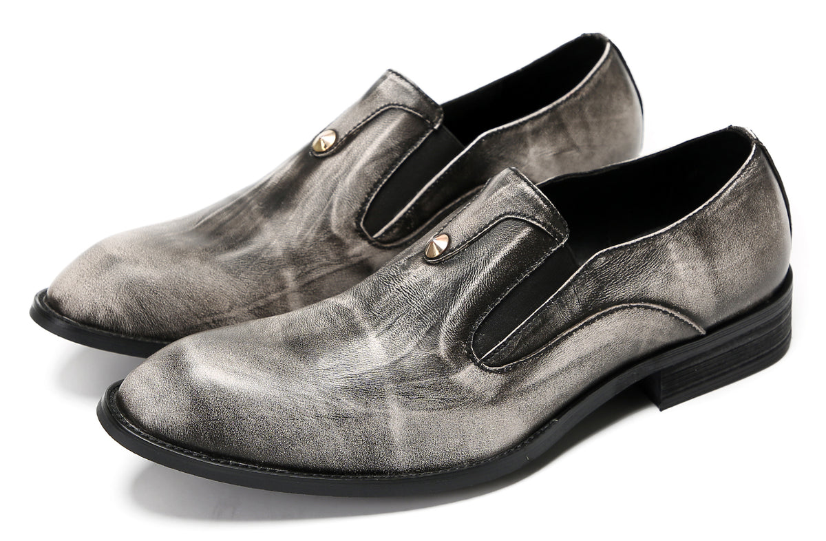 Mens Slip On Shoes Leather Casual Dress Loafers